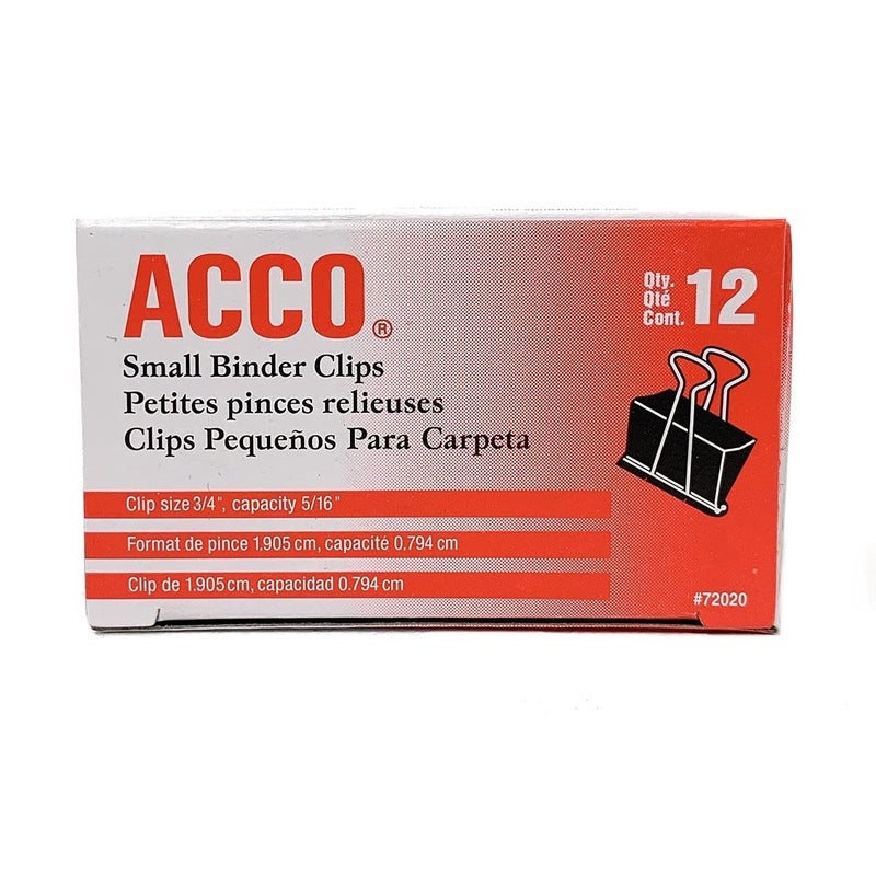 ACCO Brands مشابك ملفات صغيرة ACCO BRANDS 72020، سلك فولاذي، 5/16 بوصة، 3/4 بوصة، أسود/فضي، دزينة - Image 3